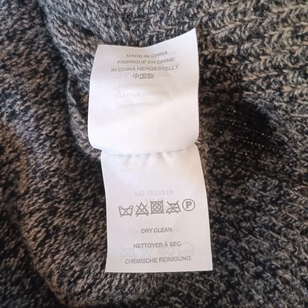 J.Crew Shawl Collar Sweater Mens S Grey Marled 100% Lambswool Button Pullover